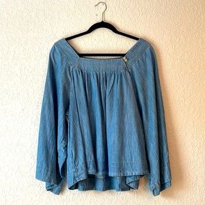 Long sleeve Madewell denim blouse